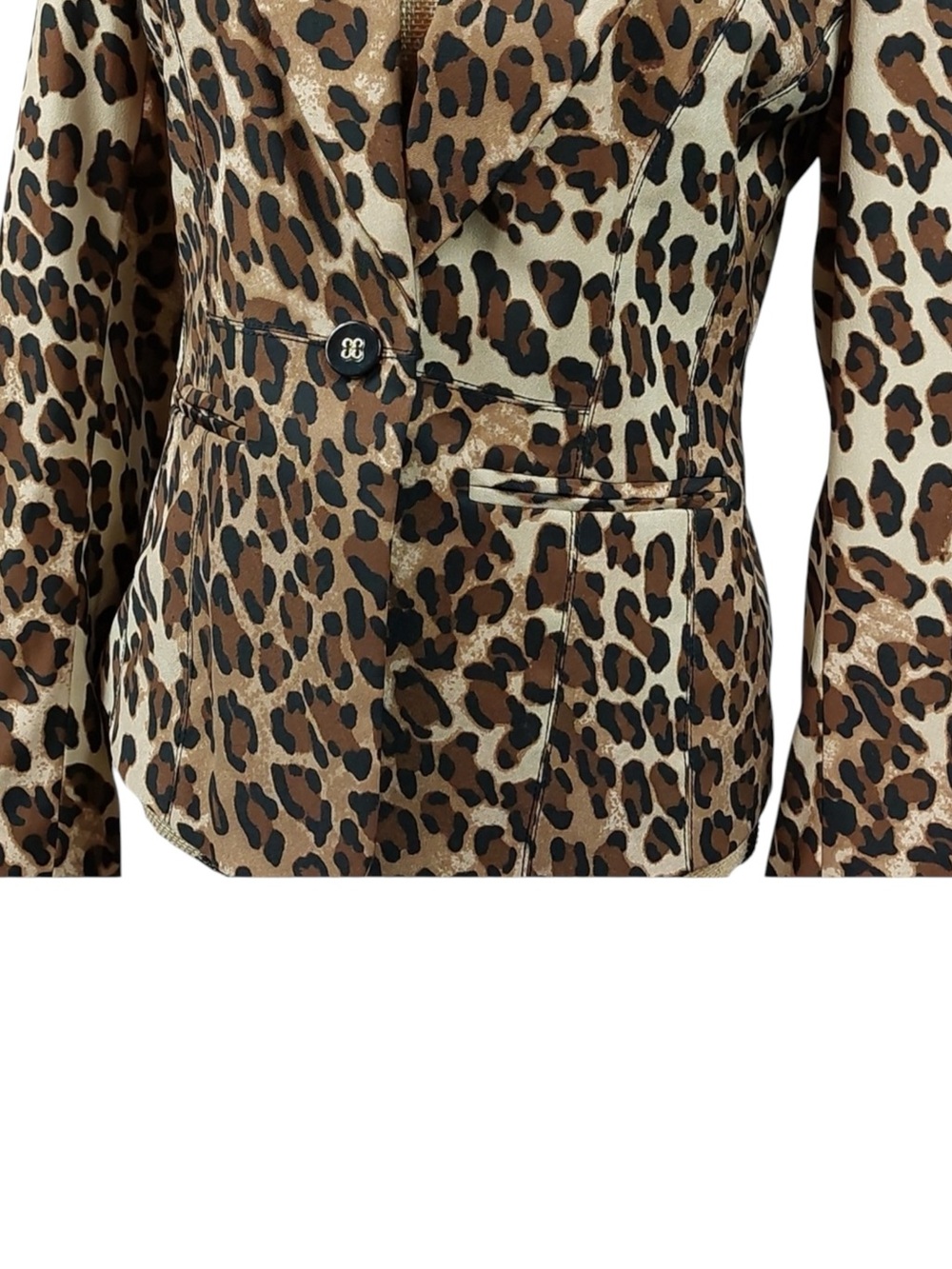 Cache Blazer Womens Leopard Print Fitted Tailored Jacket Size 6 old money
Glam - Picture 10 of 16